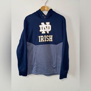 Fanatics Notre Dame Fighting Irish Hoodie Men’s Medium Navy Gray NCAA Pullover